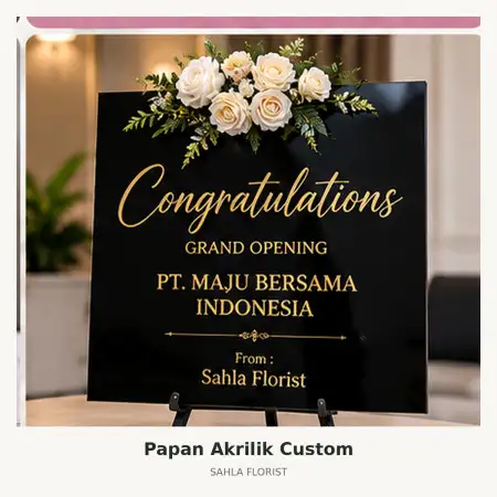 Papan Bunga Akrilik Muko Muko